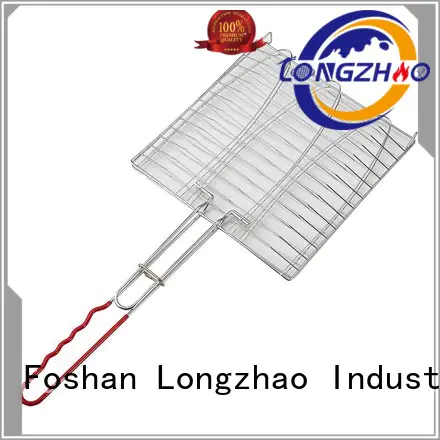Longzhao BBQ folding folding grill basket best quality for charcoal grill