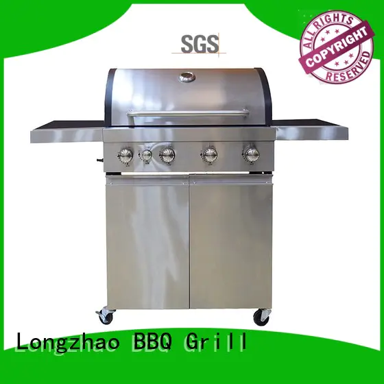 Longzhao BBQ easy moving flat plate gas grill cast for garden grilling