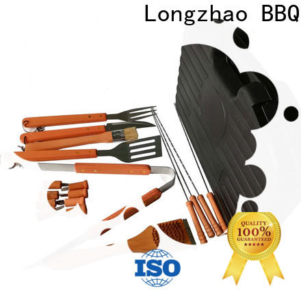 Longzhao BBQ stainless steel grill tool sets hot-sale for outdoor camping