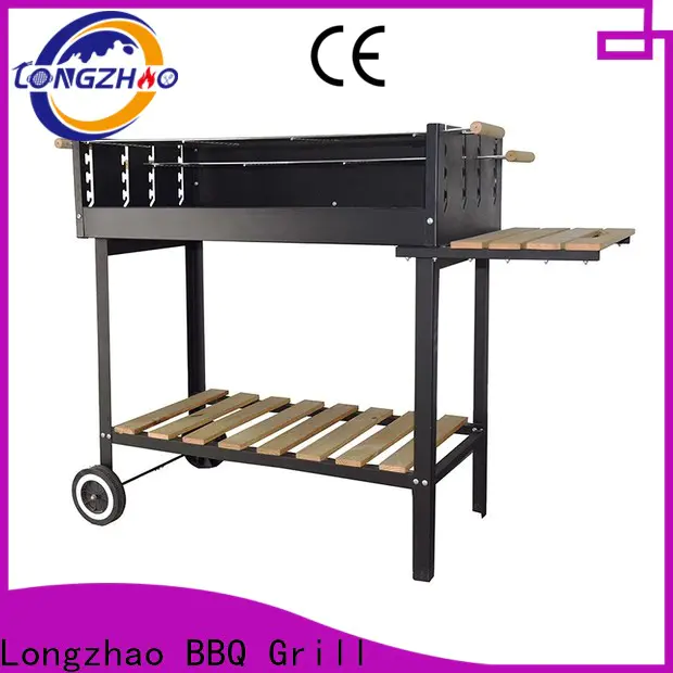Longzhao BBQ rectangular round charcoal grill high quality for outdoor bbq